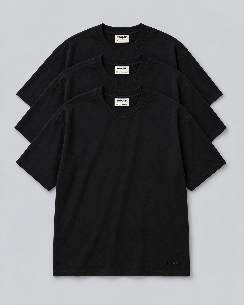 Box-Fit Tee 3-Pack - Black