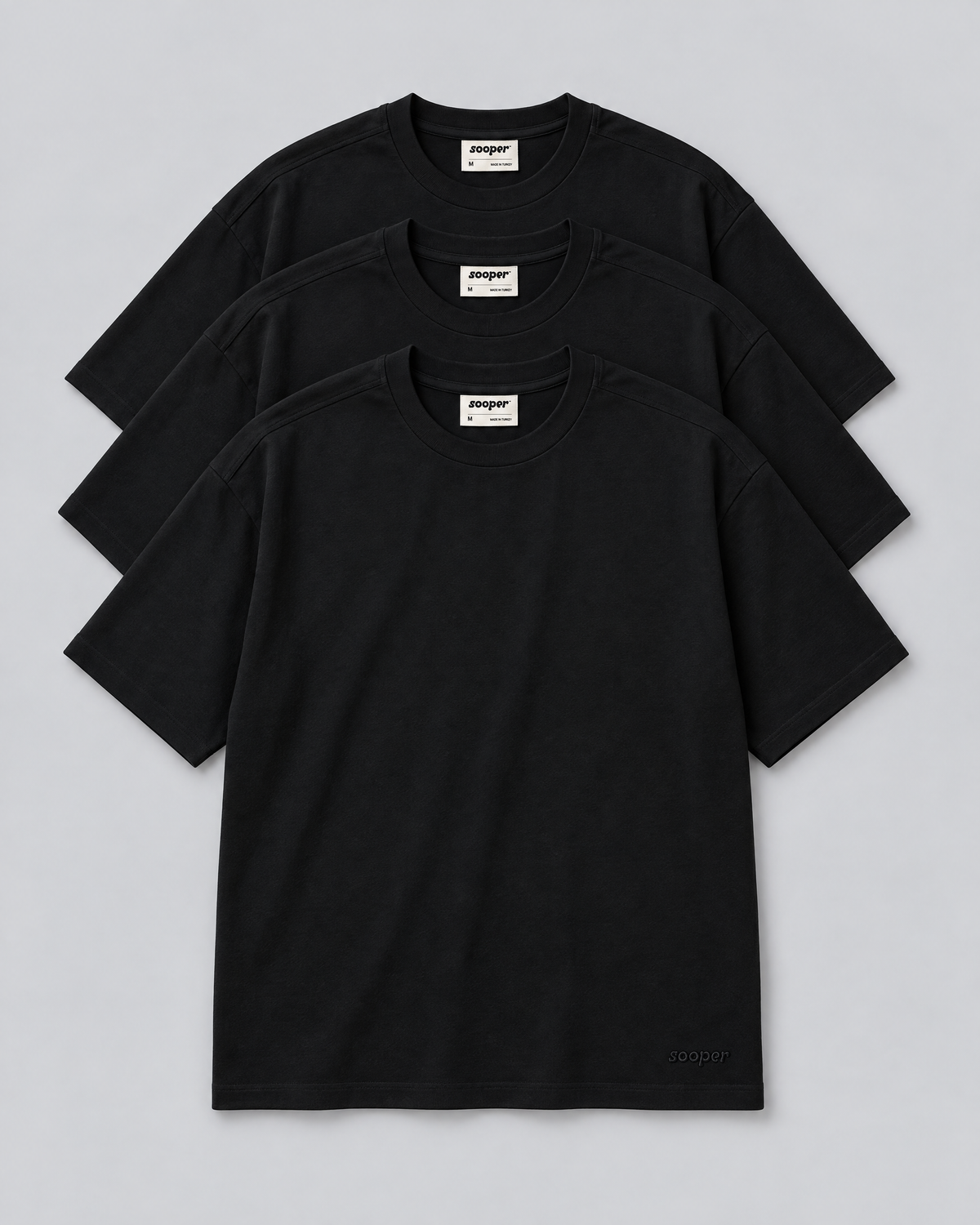 Box-Fit Tee 3-Pack - Black