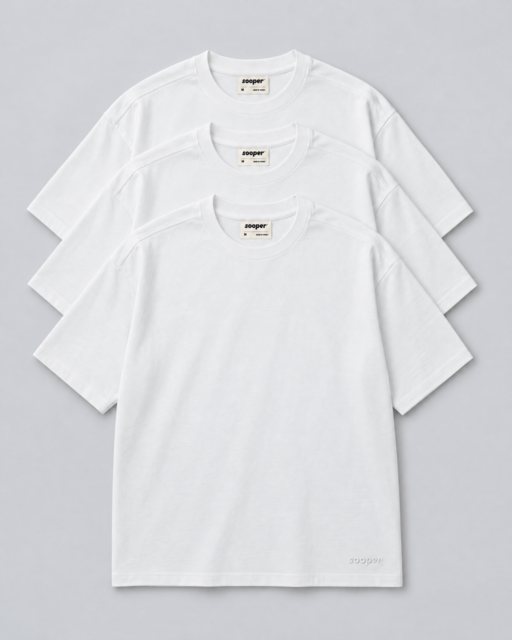 Box-Fit Tee 3-Pack - White