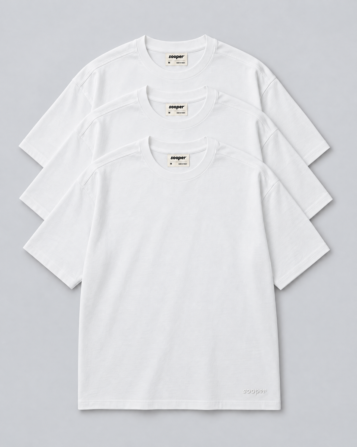 Box-Fit Tee 3-Pack - White