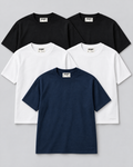 Box-Fit Tee 5-Pack - Black/White/Navy