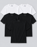 Sooper Raglan Tee 5-Pack - Black/White