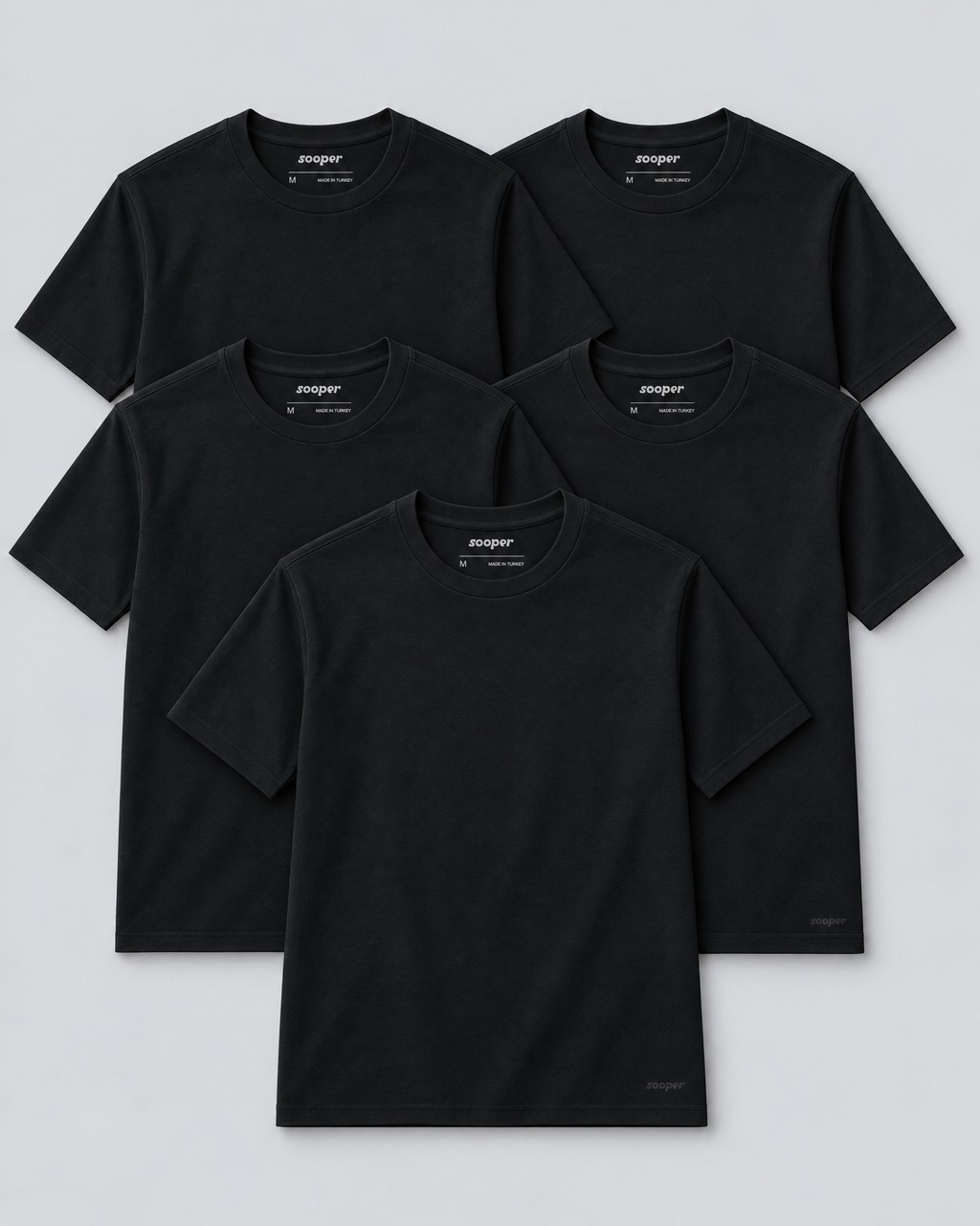 Sooper Tee 5-Pack - Black
