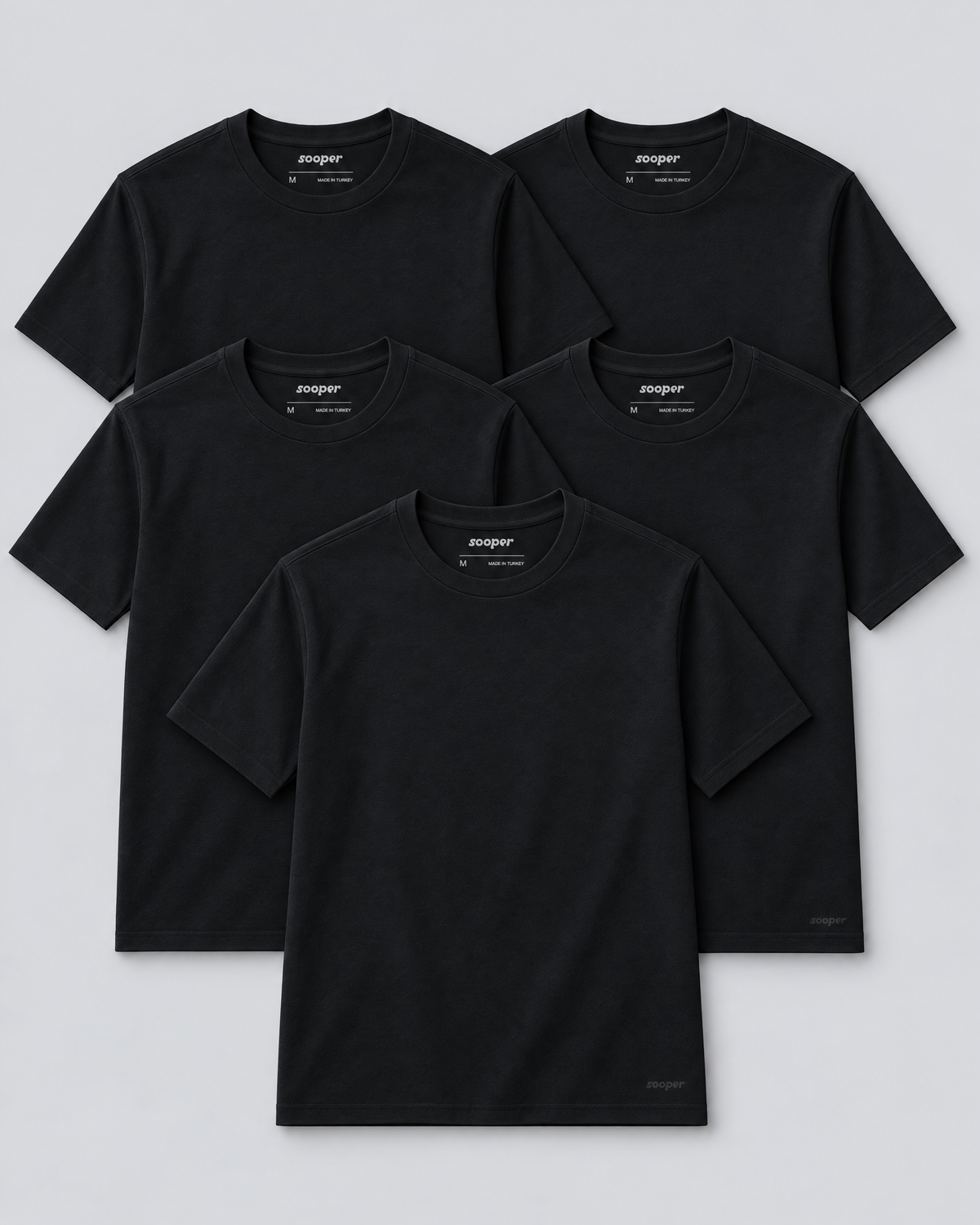 Sooper Tee 5-Pack - Black