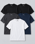 Sooper Tee 5-Pack - Black/Ebony/Navy/White