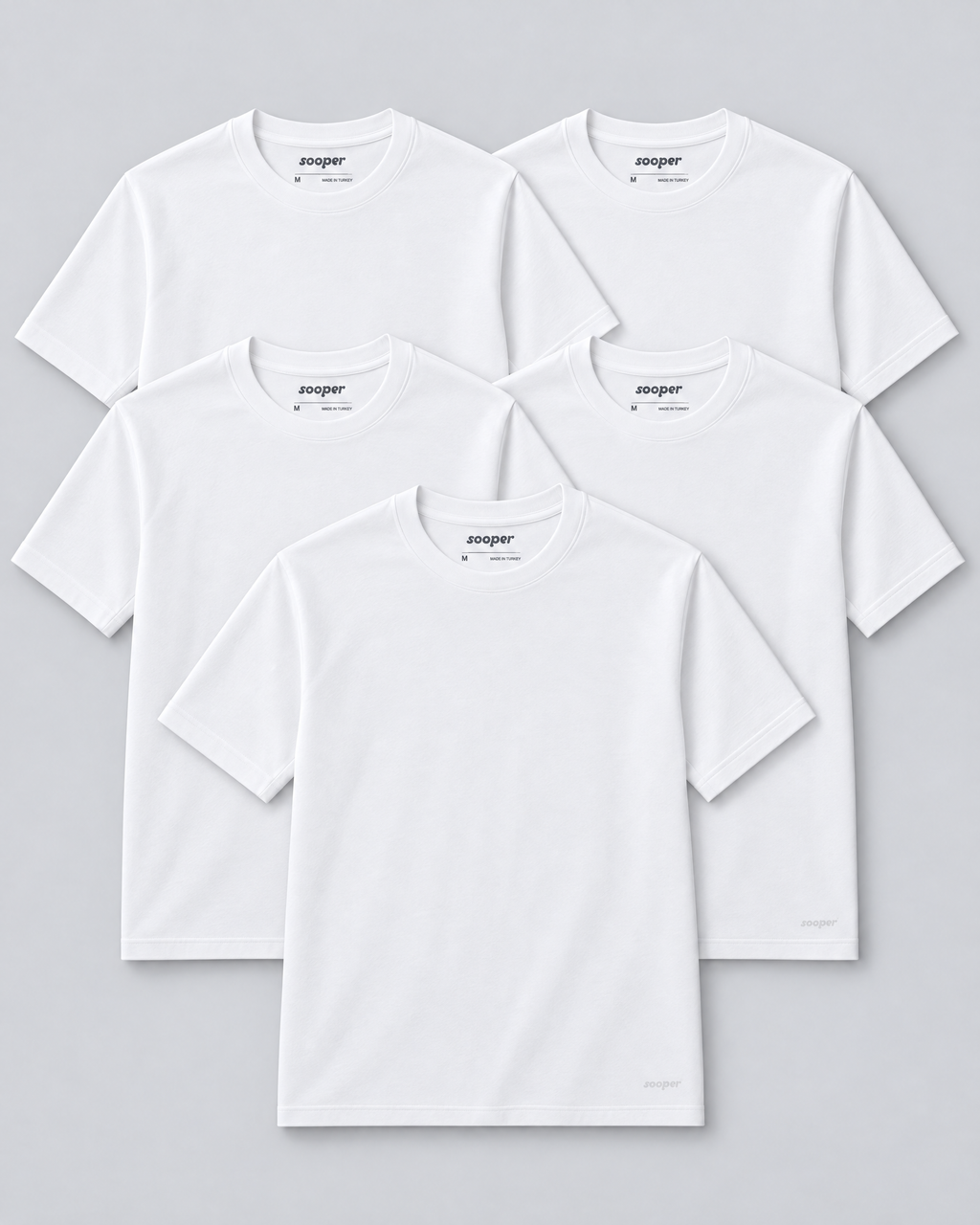 Sooper Tee 5-Pack - White
