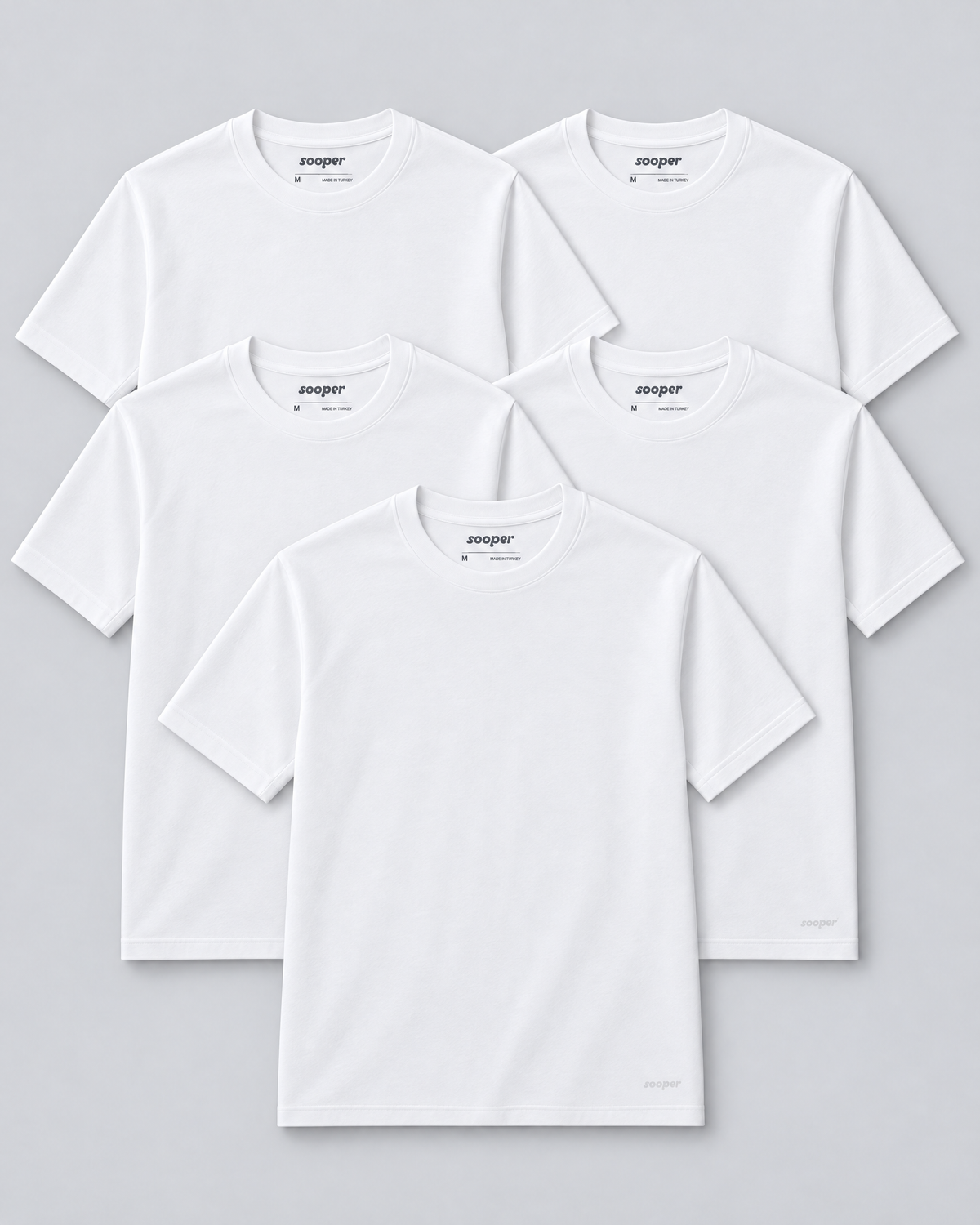 Sooper Tee 5-Pack - White